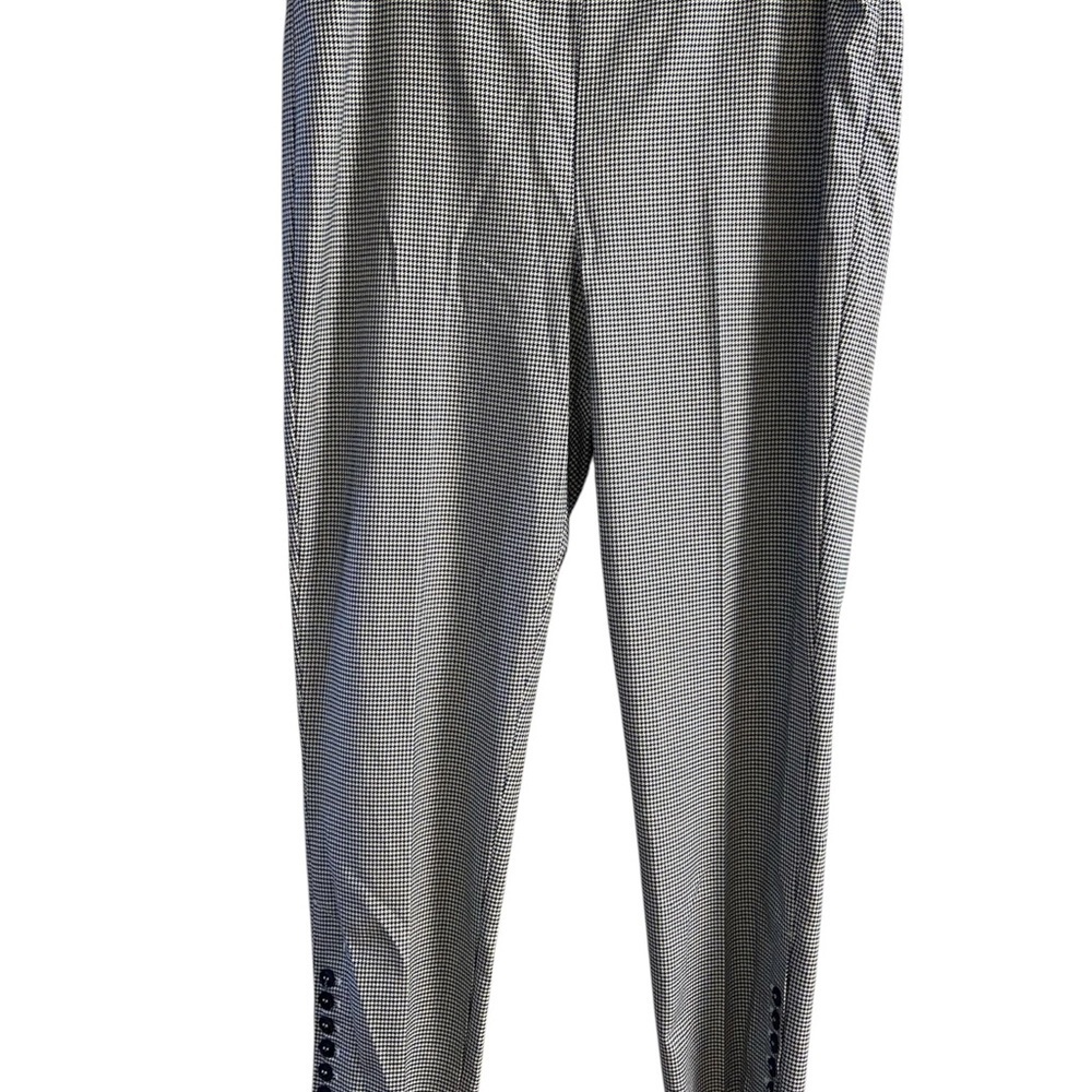 Talbots Chatham Black and White Patterned Dress Pants Sz 14 NWT